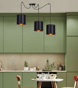 Závesná lampa čierna 3xE27 Candida P