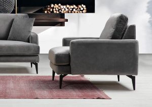 Kreslo ušiak Papira Armchair - Anthracite