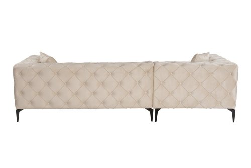 Rohová sedacia súprava / Rohová pohovka Como Eco Left - Beige, Black