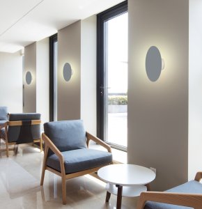 Šedá kovová LED nástěnná lampa 6W 150mm Holar Ledea