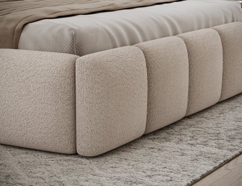 Posteľ Edvige + Drevený rám + plynový piest + kontajner 180x200