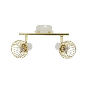 Nástěnná lampa 2xE14 26cm Oslo Strip bílá/zlatá