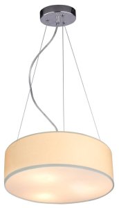 Okrúhla krémová závesná lampa 40 cm nastaviteľná 3x40W Kyoto