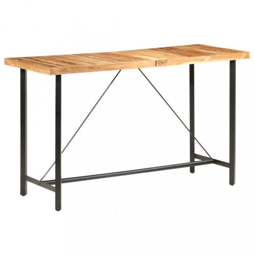 Barový stôl masívne drevo / oceľ Dekorhome - DEKOR: Sheeshamové drevo