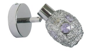 Nástenná lampa zlatá 1X40W G9 fialová chróm