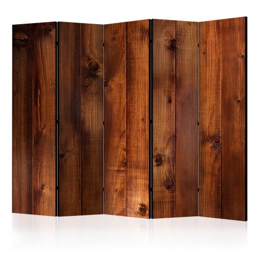 Paraván Pine Board Dekorhome - ROZMĚR: 225x172 cm (5-dílný)