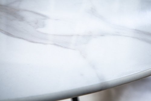 Jedálenský stôl BIAS Dekorhome - BAREVNÁ VARIANTA: Bielo-sivý mramor