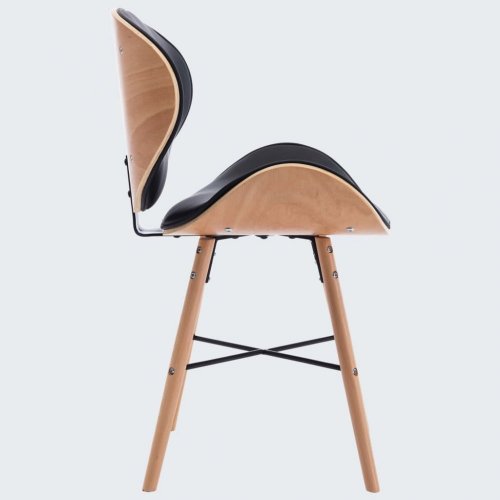Jídelní židle 2 ks ohýbané dřevo Dekorhome - BAREVNÁ VARIANTA: Černá