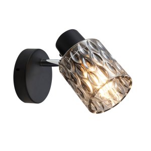Nástenná lampa Bill Lamp čierna 1x40W E27 dymové tienidlo