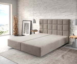 Boxspring postel Dream-Fine 160x200 cm mikrovlákno béžová