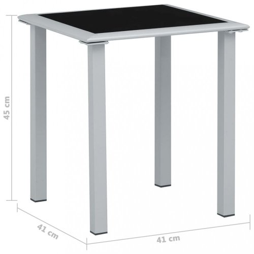 Zahradní stolek černá / stříbrná Dekorhome