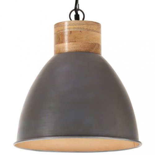 Závesná lampa sivá / mangovníkové drevo Dekorhome - ROZMER: 46 cm