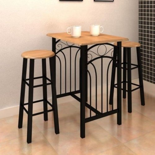 Barový set kov / MDF / dřevo Dekorhome
