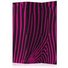 Paraván - Zebra pattern (violet) [Room Dividers]