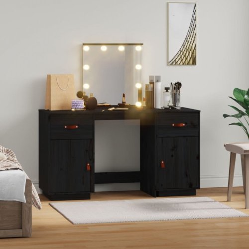 Toaletní stolek s LED osvětlením Dekorhome