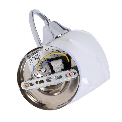 Nástěnná lampa Prego, chrom, E27, průhledné stínidlo