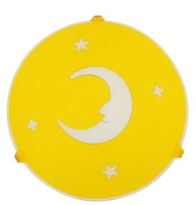 Stropná žltá okrúhla lampa pre deti