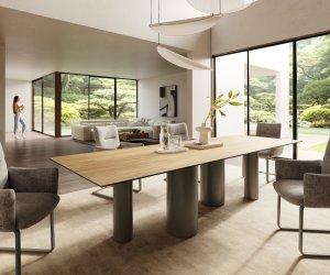 Jídelní stůl Edge 300x100 keramický Laminam® Sabbia dub barevný Pilier