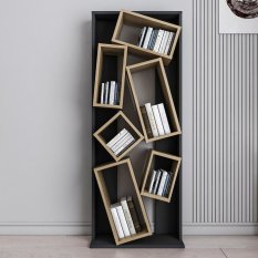 Knihovna Carmen - Black, Oak