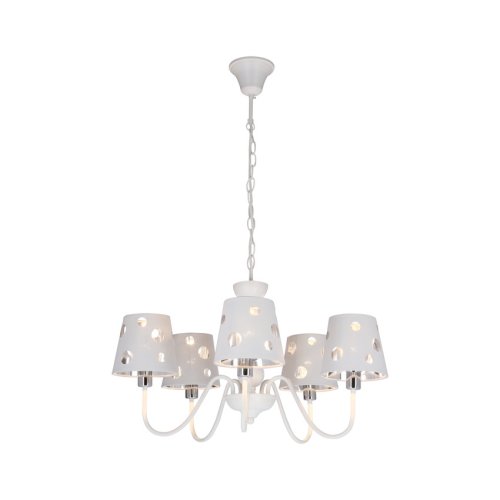 Biely luster závesná lampa 5xE14 Batley Ledea