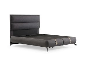 Rám jednolôžkovej postele s čelom Rise 100 x 200 - Dark Grey