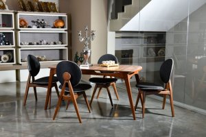 Set stola a stoličiek (5 kusov) Touch Wooden - Anthracite