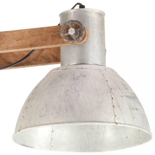 Závěsná lampa kov / mangovníkové dřevo Dekorhome - BAREVNÁ VARIANTA: Stříbrná