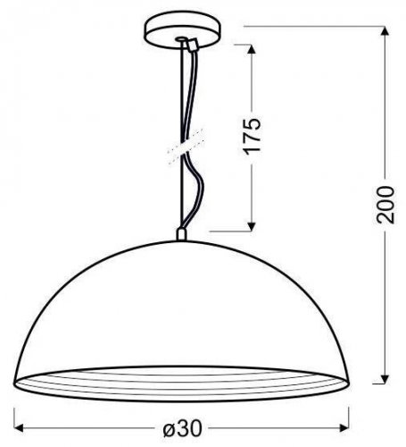 Závesná lampa DORADA 1xE27 - PRIEMER: 30 cm