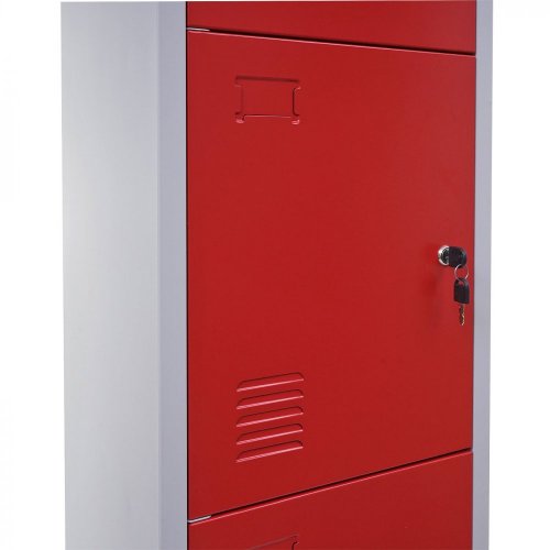 Kancelářská uzamykatelná skříňka T163 - BAREVNÁ VARIANTA: Červená