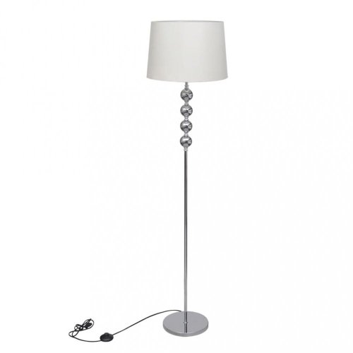 Stojací lampa látka / kov Dekorhome