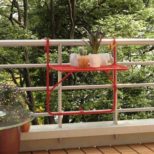 Závesný balkónový stolík Dekorhome - BAREVNÁ VARIANTA: Zelená