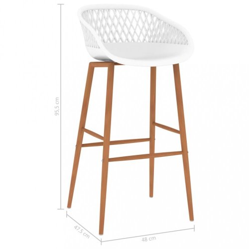 Barové stoličky 2 ks plast / kov Dekorhome - BAREVNÁ VARIANTA: Biela