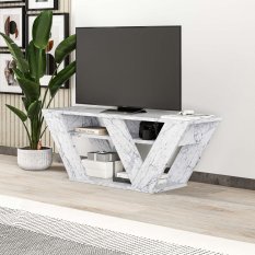TV stolek Pipralla - Carrara Marble