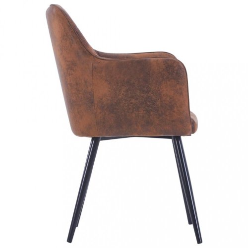 Jídelní židle 2 ks umělá kůže Dekorhome - BAREVNÁ VARIANTA: Broušená hnědá