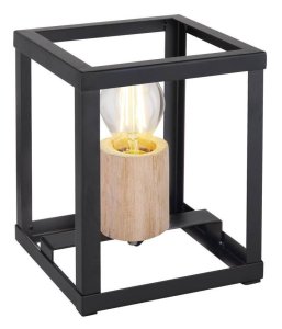 Čierna retro stolová lampa