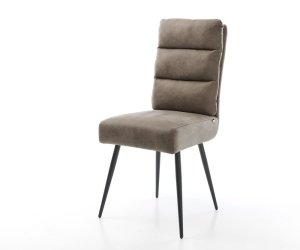 Jídelní židle Pela-Flex taupe vintage zúžená podnož černá