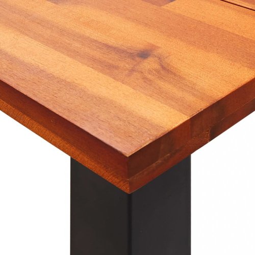 Záhradný stôl hnedá / čierna Dekorhome - ROZMER: 160x80x75 cm