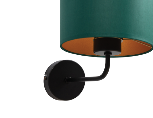 Vespillo 18x26x24cm nástenné svietidlo 1 zelený/zlatý