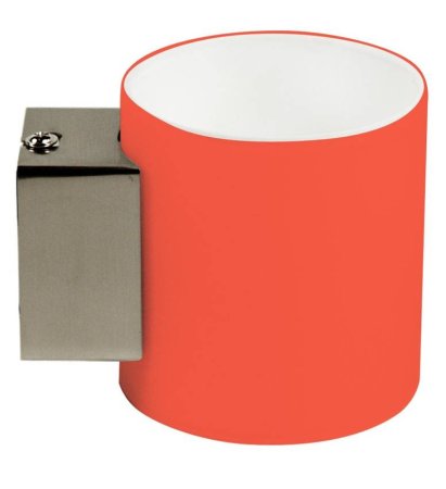 Oranžová valcová sklenená nástenná lampa 40W G9 Simonet