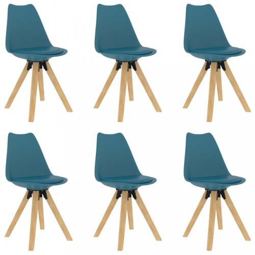 Jídelní set 6+1 buk / umělá kůže / plast Dekorhome