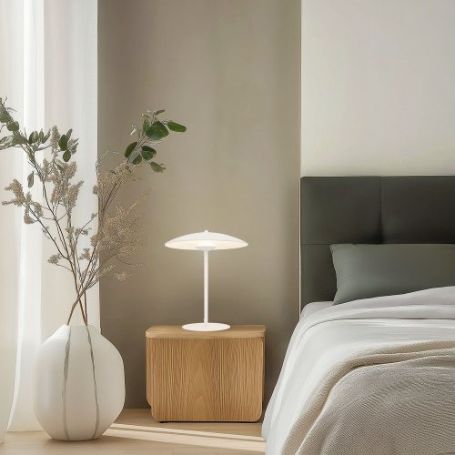 Stolní lampa bílá LED 10,5W Lund Ledea