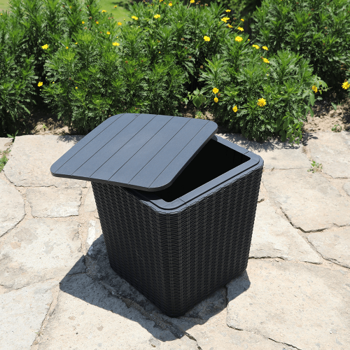 Záhradný stolík / úložný box UGUR - BAREVNÁ VARIANTA: Čierna