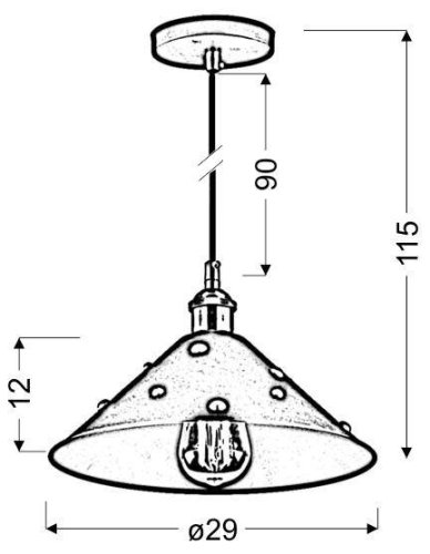 Závesná stropná lampa Scrimi e27 čierna