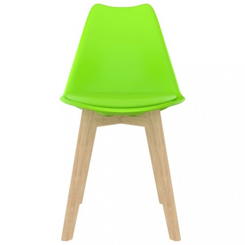 Jedálenská stolička 4 ks plast / umelá koža / buk Dekorhome - BAREVNÁ VARIANTA: Modrá
