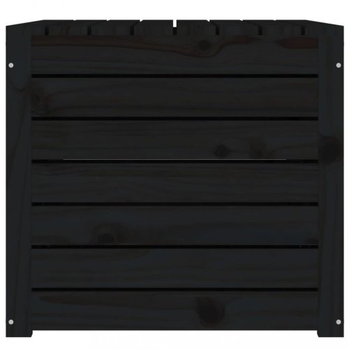 Zahradní box černý 101 x 50,5 x 46,5 cm masivní borové dřevo
