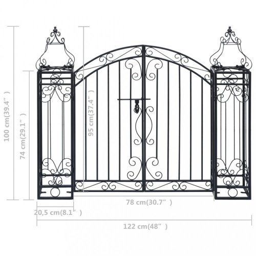 Okrasná zahradní brána kov Dekorhome - VÝŠKA: 160 cm