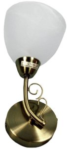 Nástěnná lampa Barba patina/bílá
