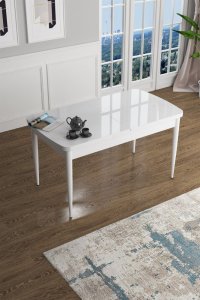 Jedálenský stôl Han - White Marble, White