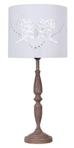 Bílá stolní lampa se vzorem Farisa