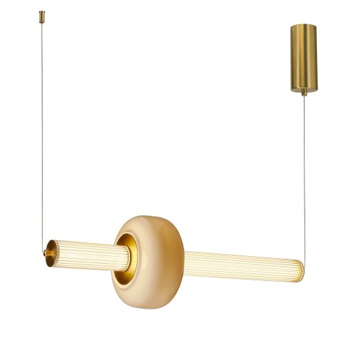 PURAS lampa wisząca pozioma 15W LED 3000K klosz bezbarwny+biały